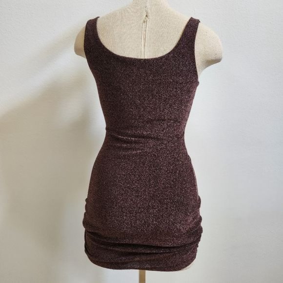 Windsor Brown Glitter Mini Dress, Sleeveless - Picture 10 of 10